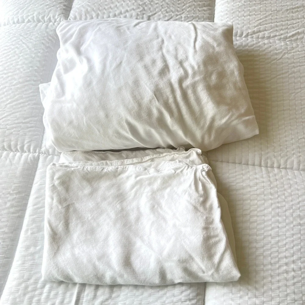 Bamboo Bay Queen Fitted Sheet & 2 Pillowcases White 100% Bamboo Viscose Cooling